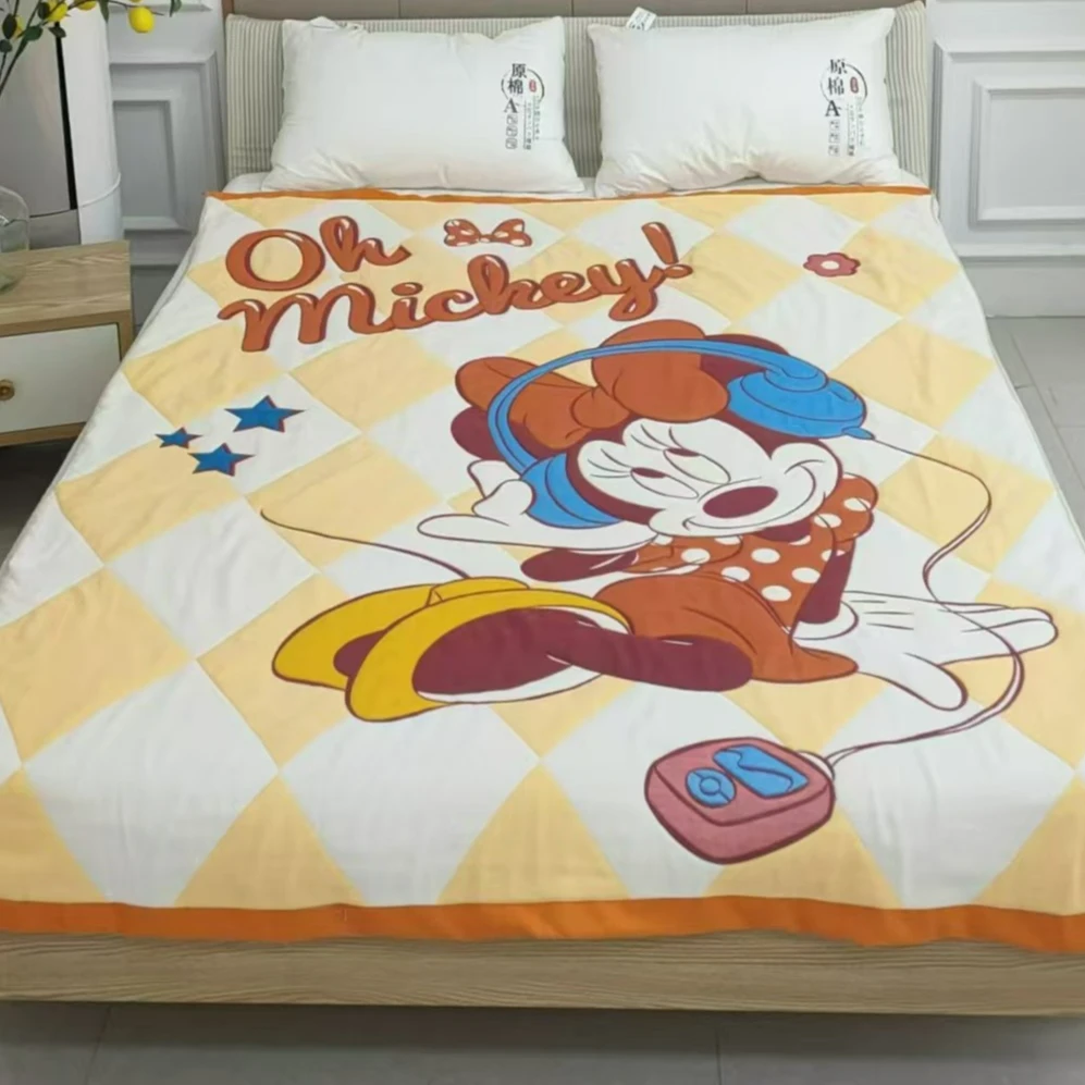 【温暖居家】正版迪士尼宝宝纱被120x150cm-音乐米妮