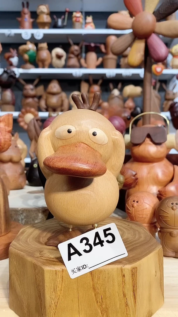 【闪购商品】木木雕摆件可爱卡通