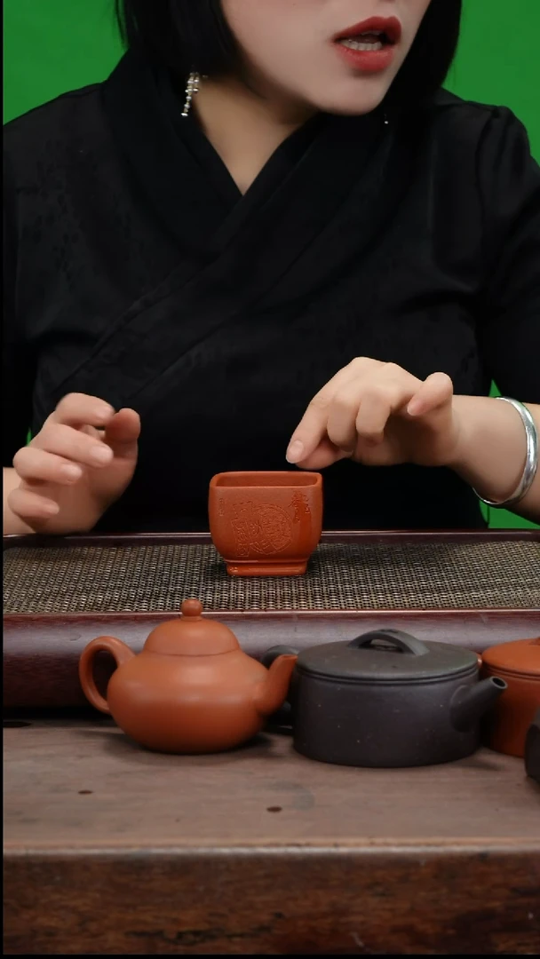 【闪购商品】紫砂茶壶全手工零添加朱砂四方杯2