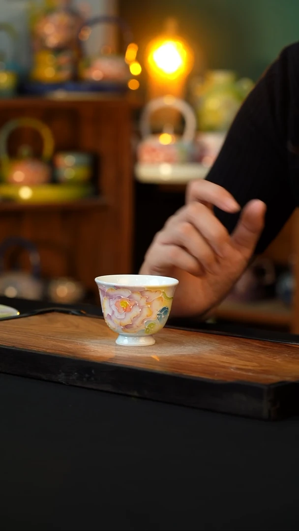 杯手绘心瓷陶瓷浮力