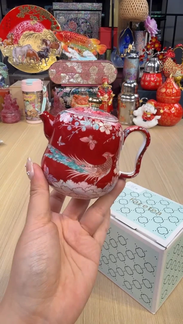 224灵羽和鸣葫芦壶-红色