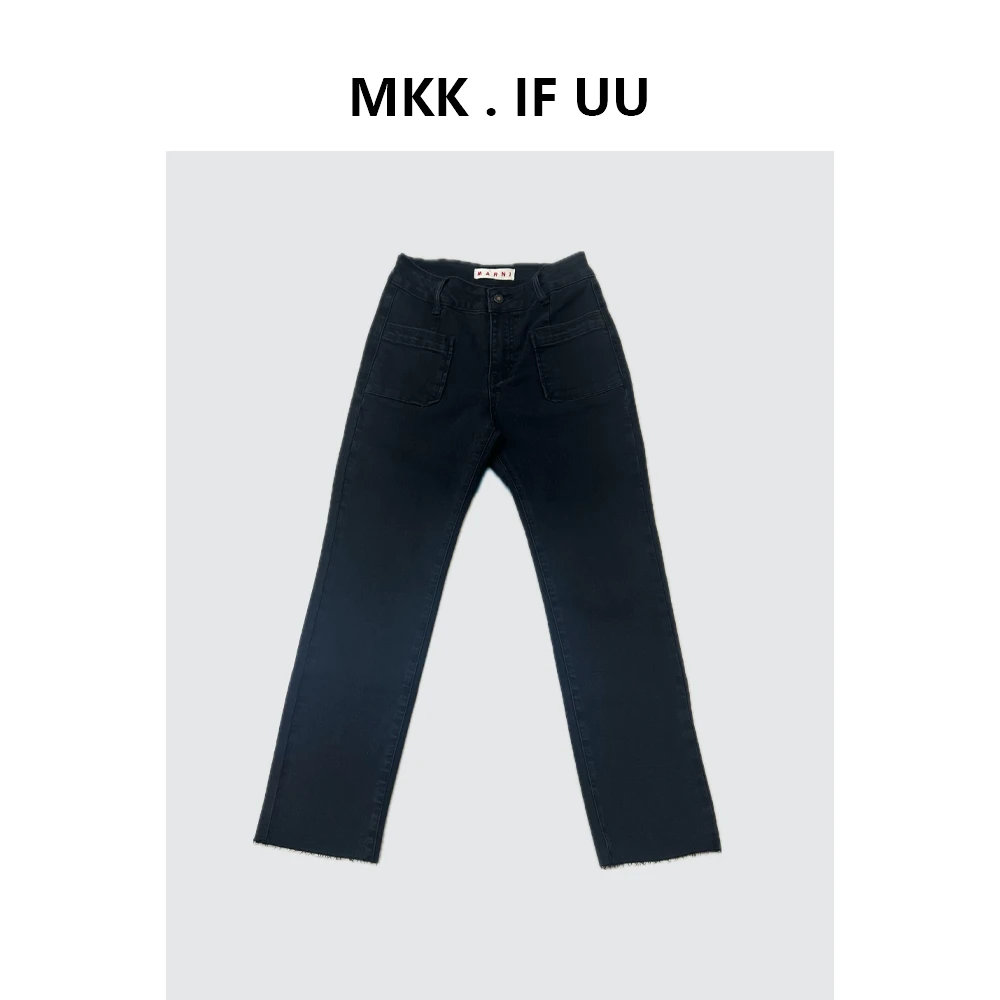 KEKE推荐 简约风弹力牛仔8分烟管裤