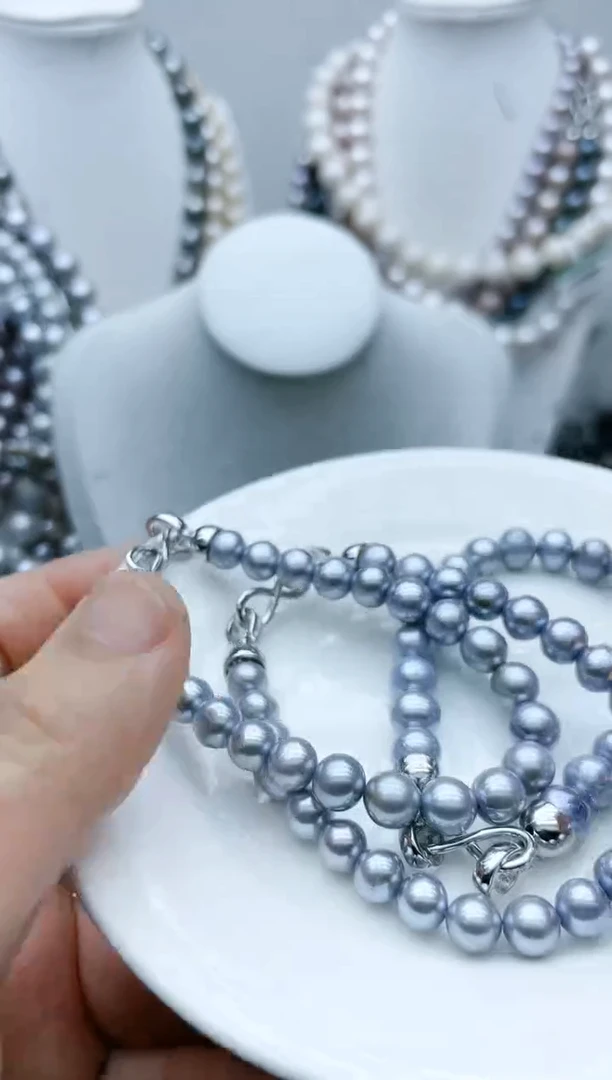 【闪购商品】淡水珍珠颈饰钛钢1