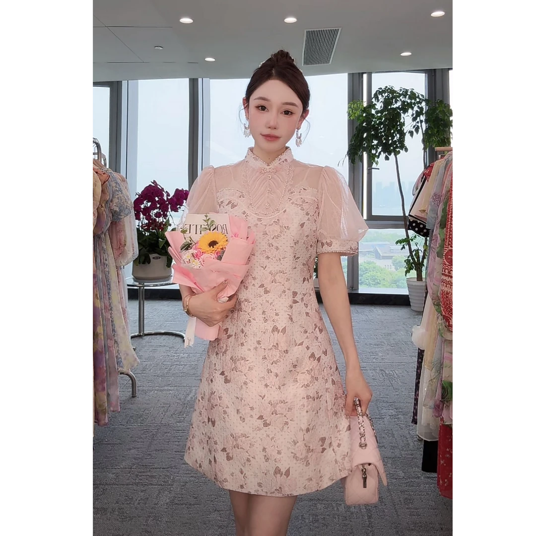 【封后轻奢设计】小众设计名媛气质收腰新中式旗袍改良连衣裙1917