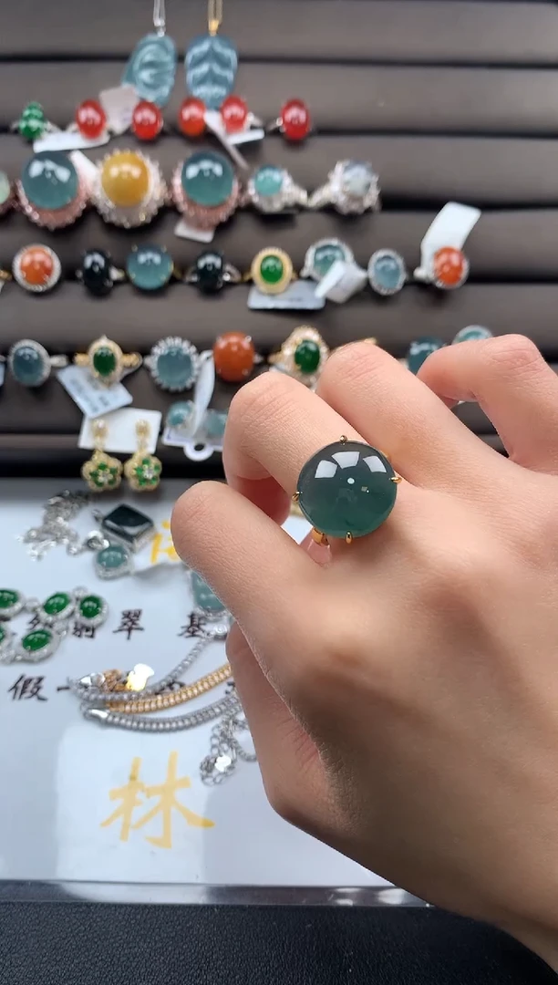 【闪购商品】翡翠戒指银S925镶嵌32132131