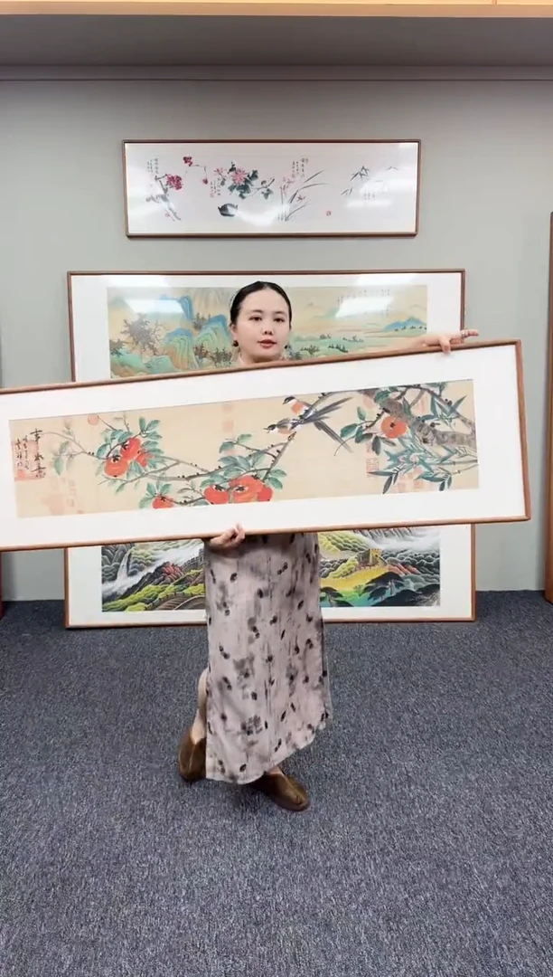 国画事事如意155*45手写手绘作品