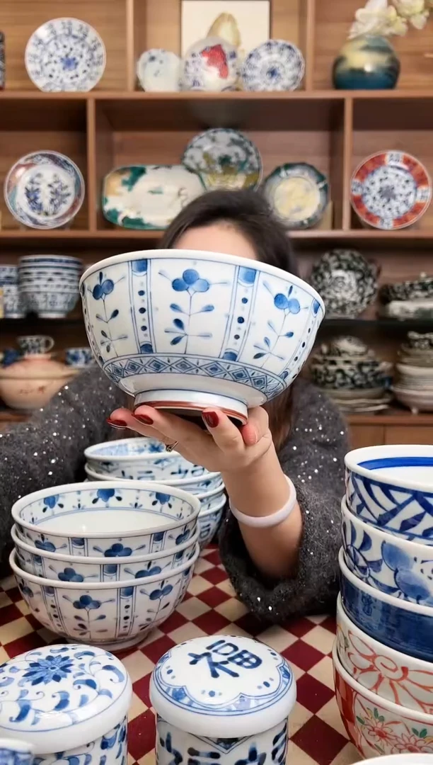 【闪购商品】瓷片【微瑕】立花16.5cm大汤碗