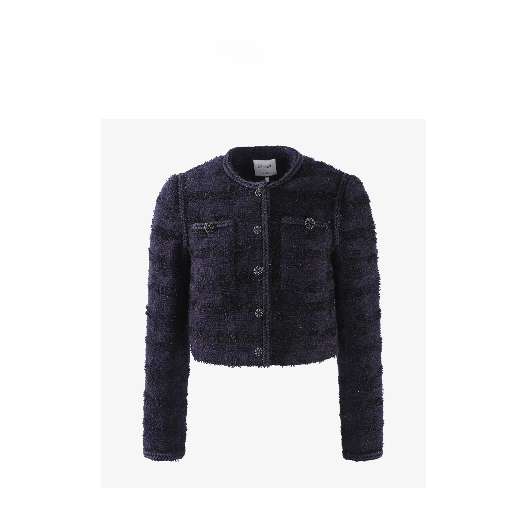 【龙哥专属 】W7F19003H 小香风名媛外套半裙韩国财阀千金外套