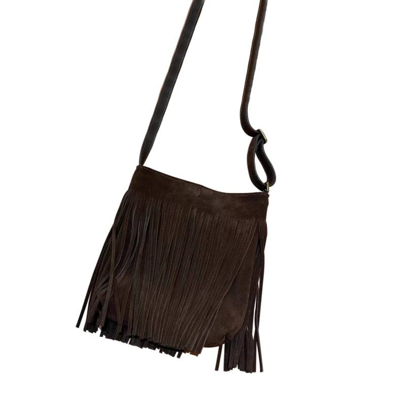 【英柏甄选】J-6257-深咖 然与纯小众设计感时尚单肩包百搭女包