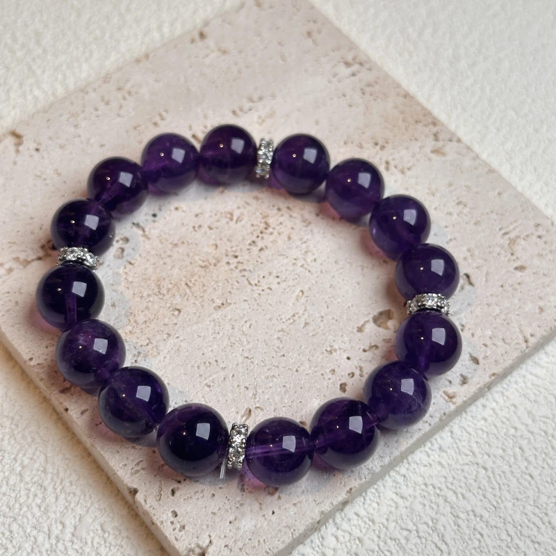 天然紫水晶设计款手串均微瑕多样性发其一 Z70