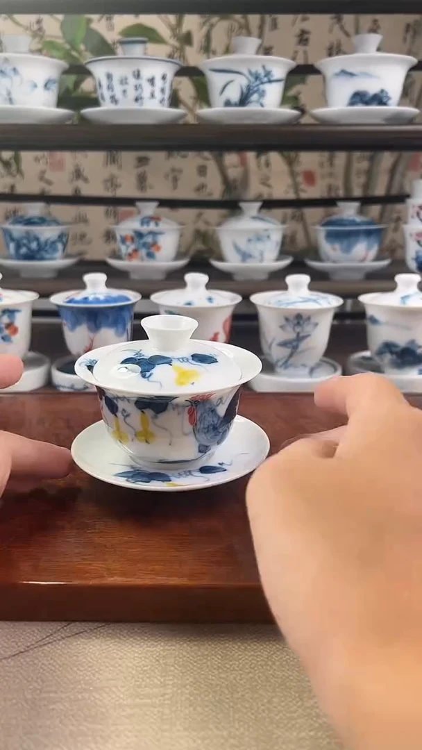微瑕公鸡130ml三才盖碗