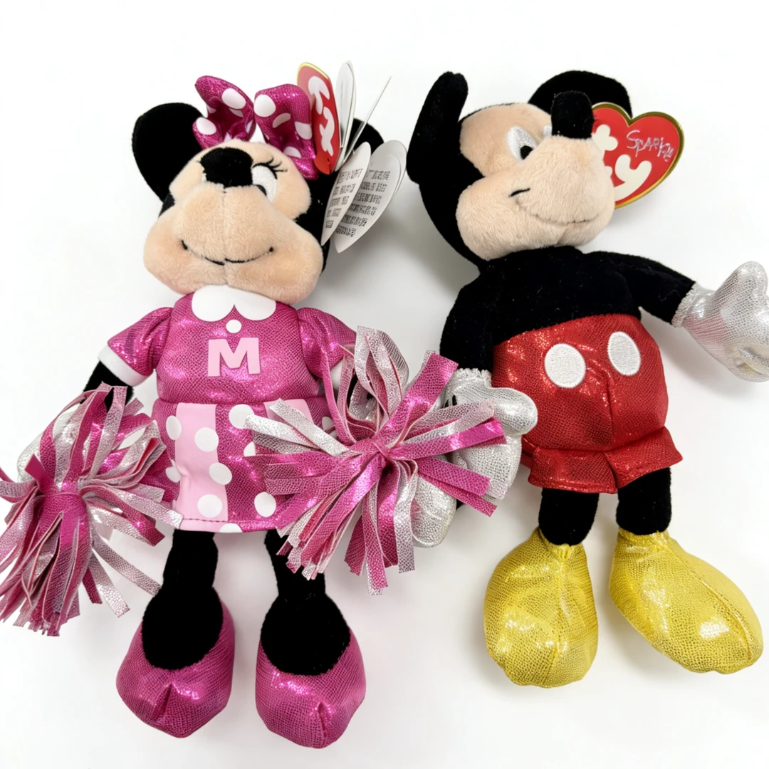 正版ty米妮-啦啦队长  米奇 （约高22cm）可爱毛绒玩偶