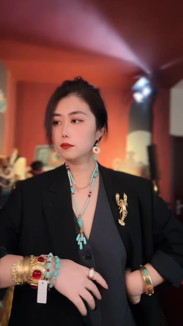 合金无合金无孤品不折腾系列蓝色项链手链耳针四件套