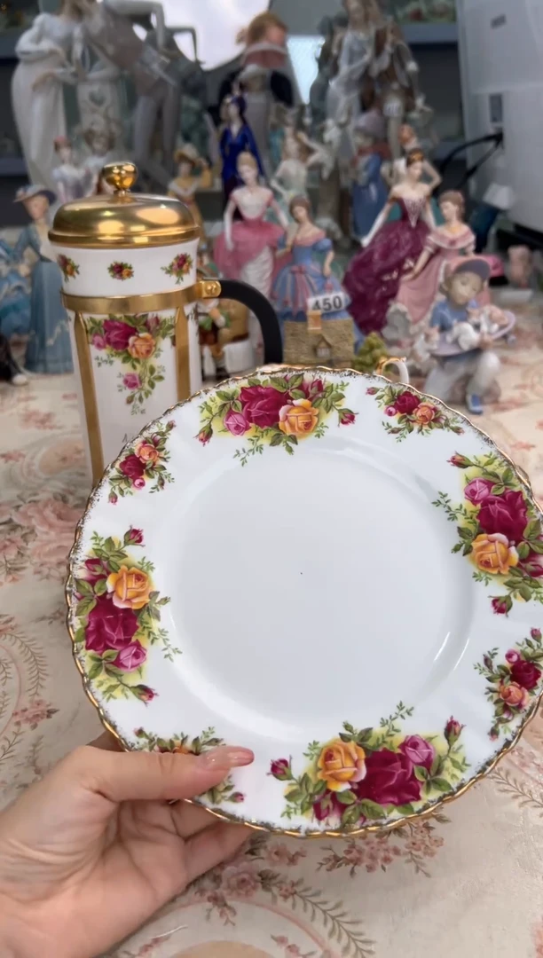 杯60 中古  老镇 盘子脱金