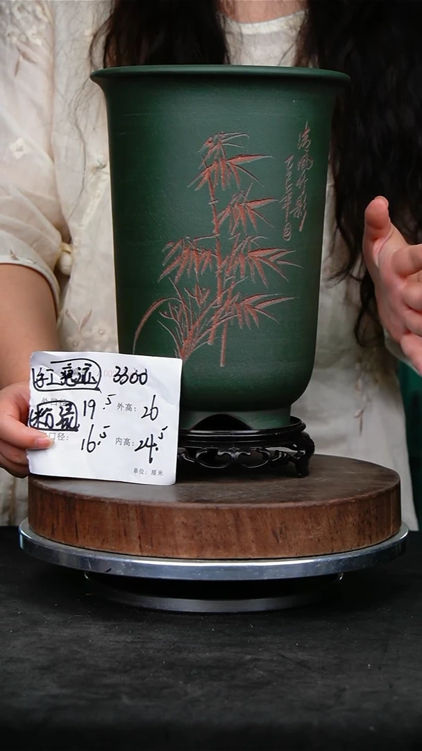 紫砂花盆3300+s手工痕迹