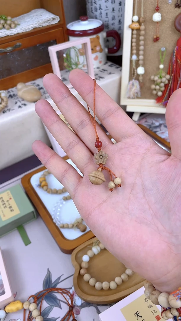 桃木手机挂件铃铛一物一拍