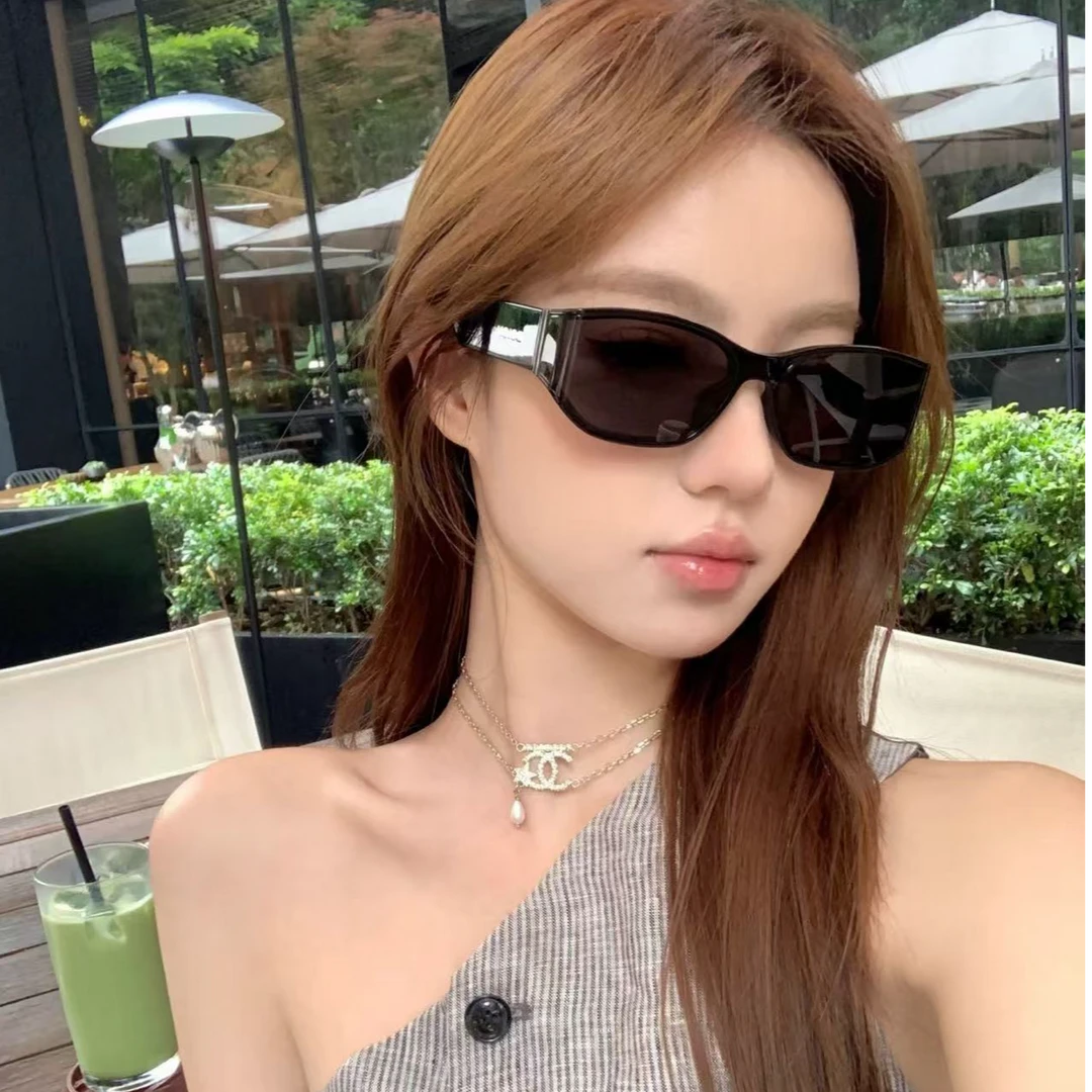 曲面屏复古猫眼墨镜女2025新款大牌高级感防紫外线黑色太阳眼镜男