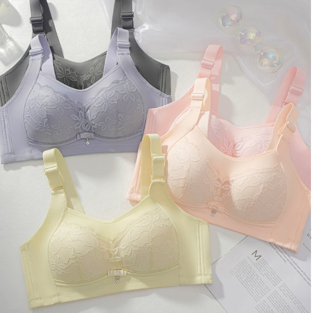 【靓衣园】时尚无钢圈加高侧翼托胸无痕蕾丝塑型养身吊带背心（662）