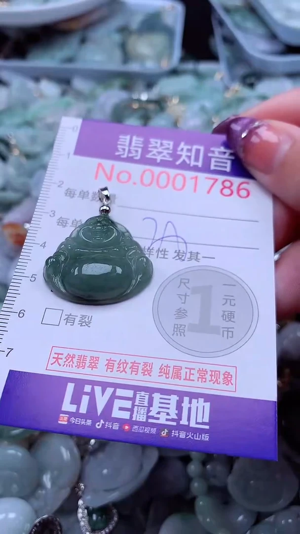 翡翠未镶嵌吊坠(不含链)1786