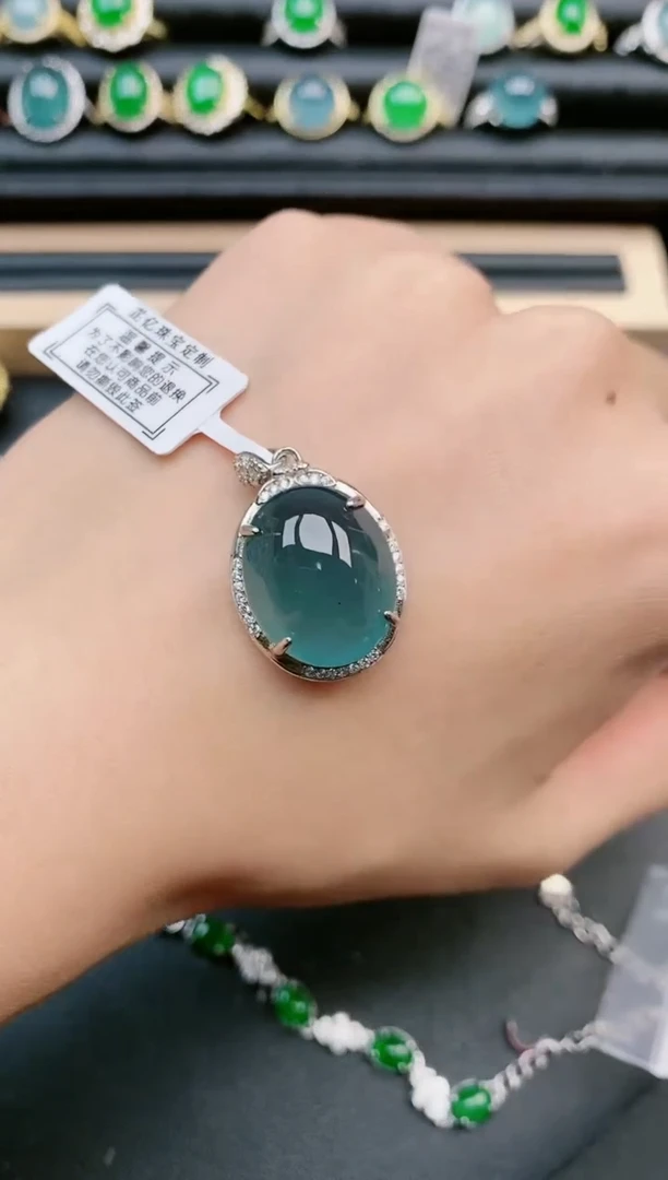 翡翠戒指银S925镶嵌111111