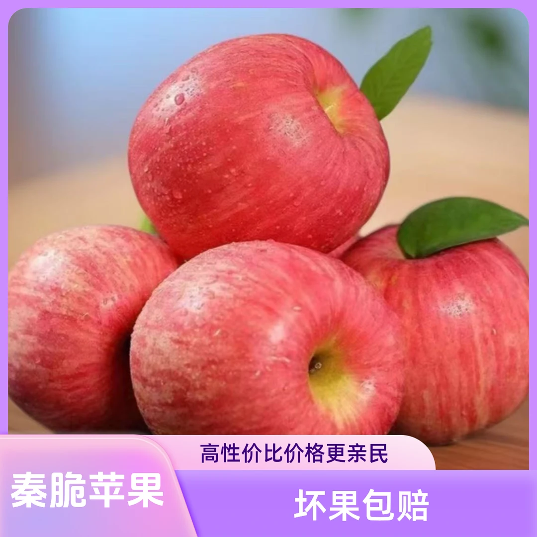 秦脆苹果红苹果黄金苹果24枚泡沫包装坏果包赔陕西果农直发黄金