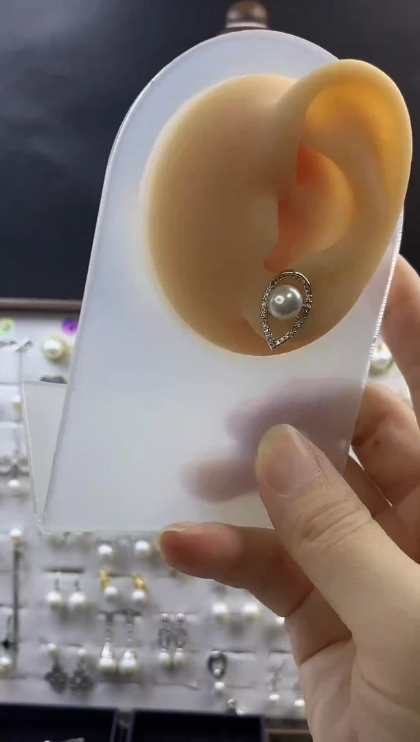 合金耳饰淡水珍珠124