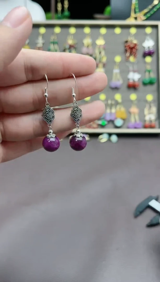 【闪购商品】玛瑙/玉髓耳钉银S925镶嵌202000