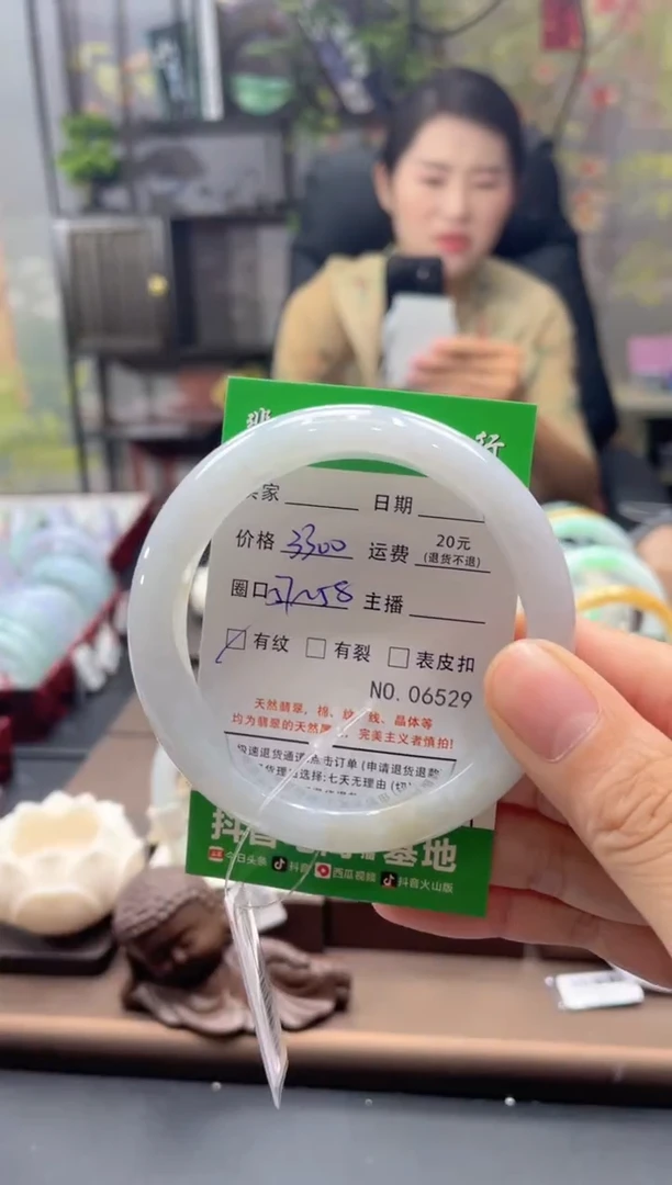 未镶嵌手镯翡翠06529****