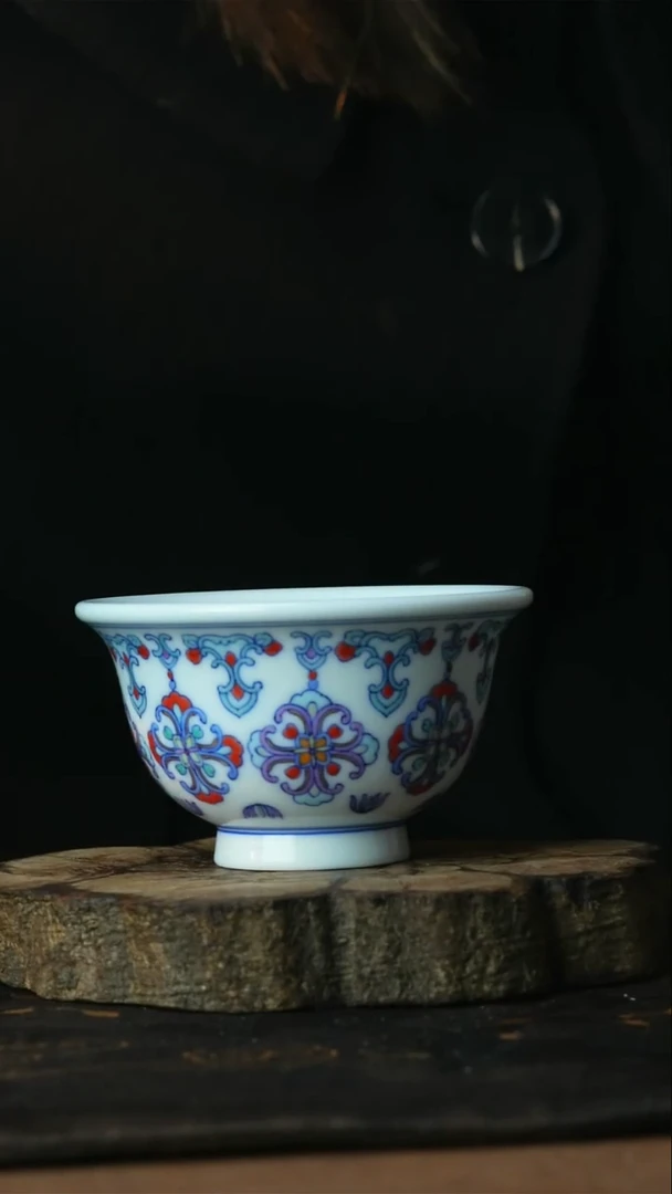 【闪购商品】杯景德镇陶瓷善听斗彩