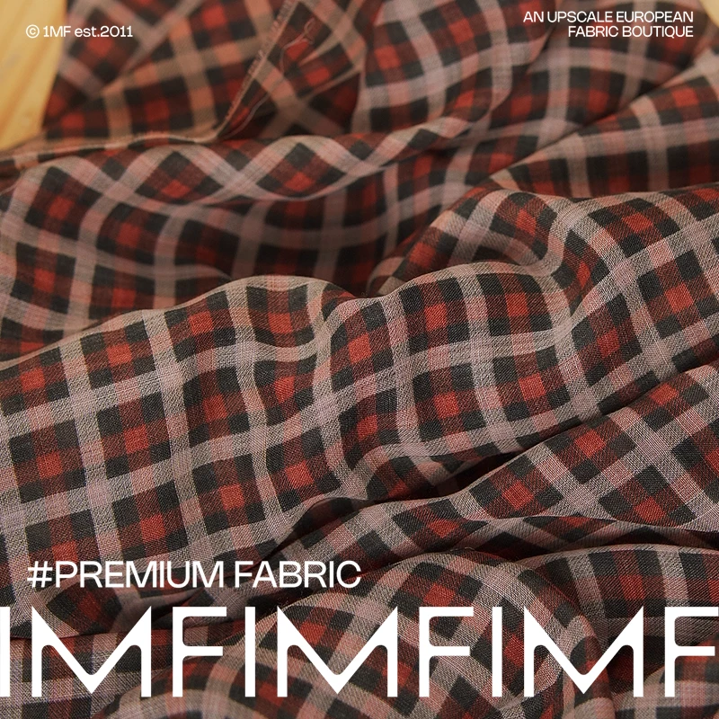 拉蒂 纯羊毛面料格纹印花服装布料 宽140CM 意大利进口