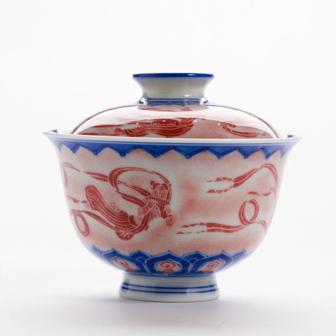 【可倚粉丝专属】三兔飞天小玉兰盖碗