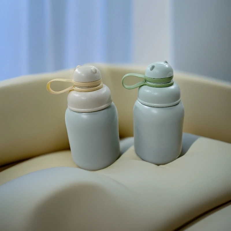 带吸管可爱水杯高颜值女生便携大肚杯子