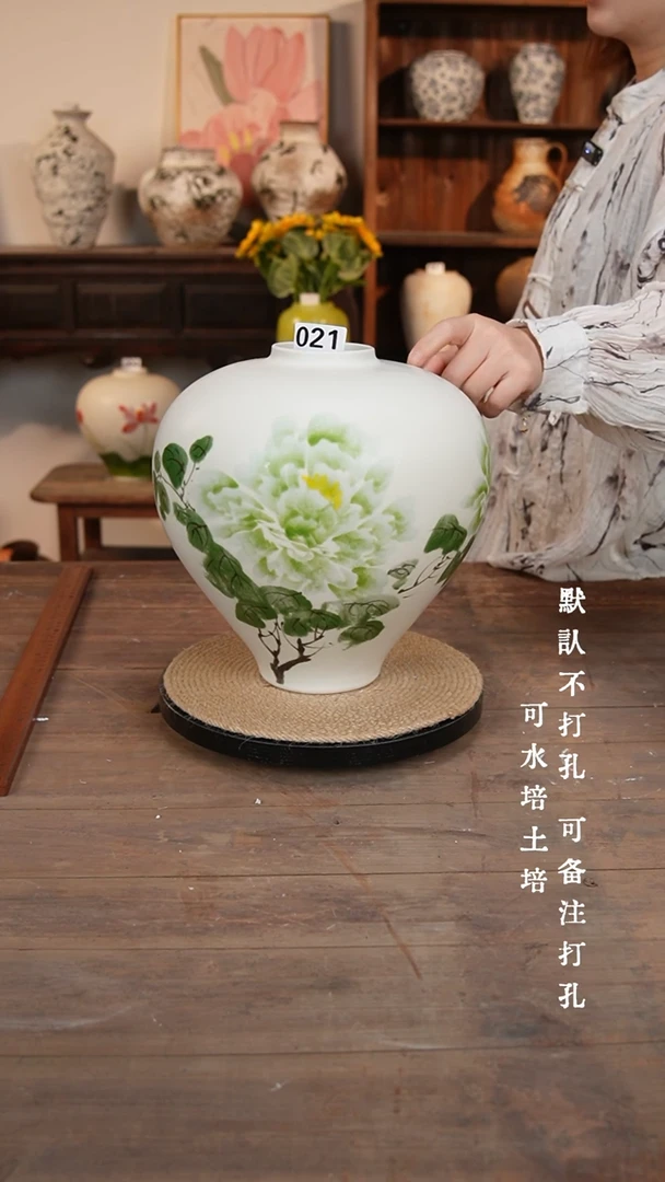 021景德镇手绘陶瓷花瓶