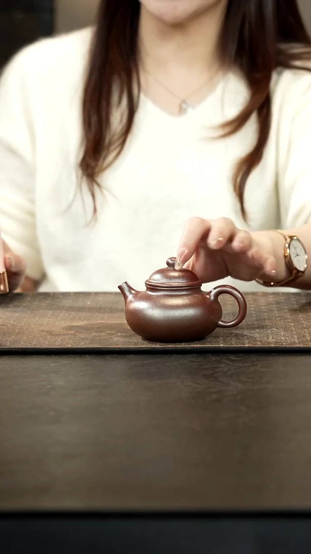 茶壶紫砂柴烧红降坡容天150cc