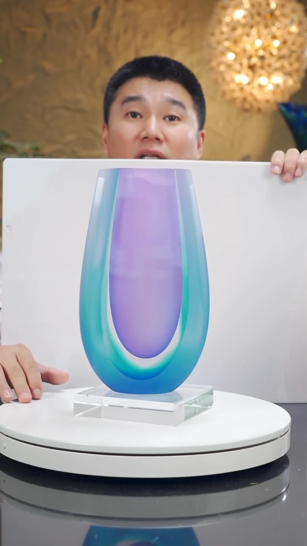 摆件福利设计款粉紫蓝花瓶大号