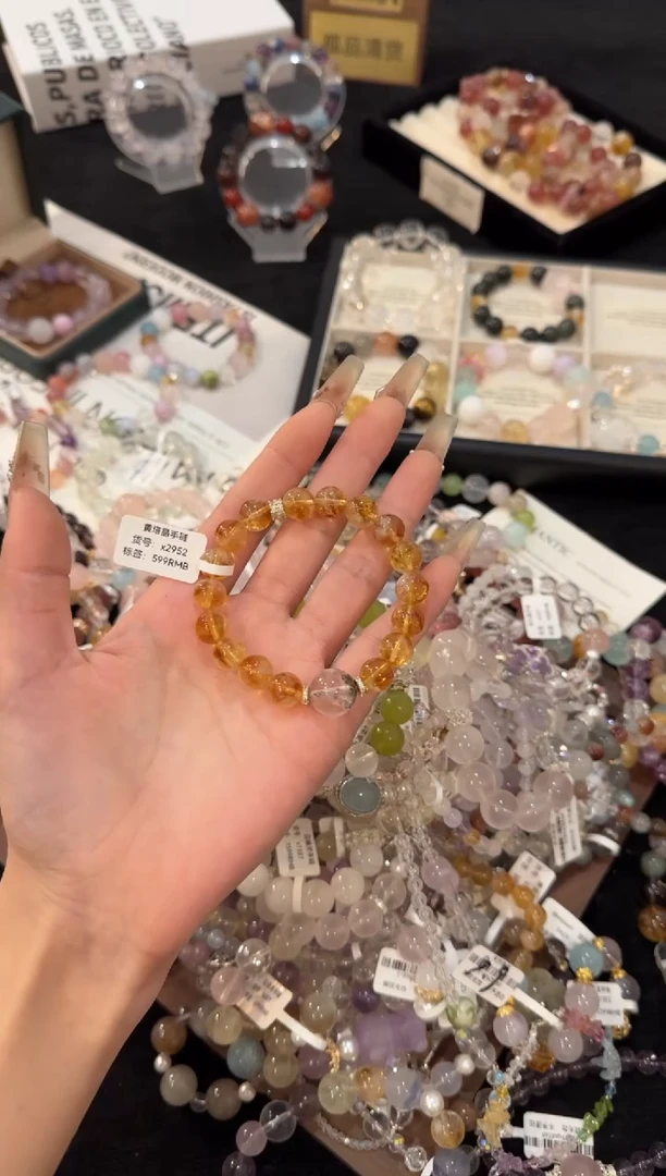 合金手链水晶黄塔晶x2952