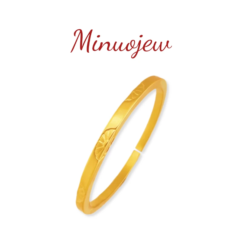 MiNUO/金艺錾刻小雏菊开口手镯