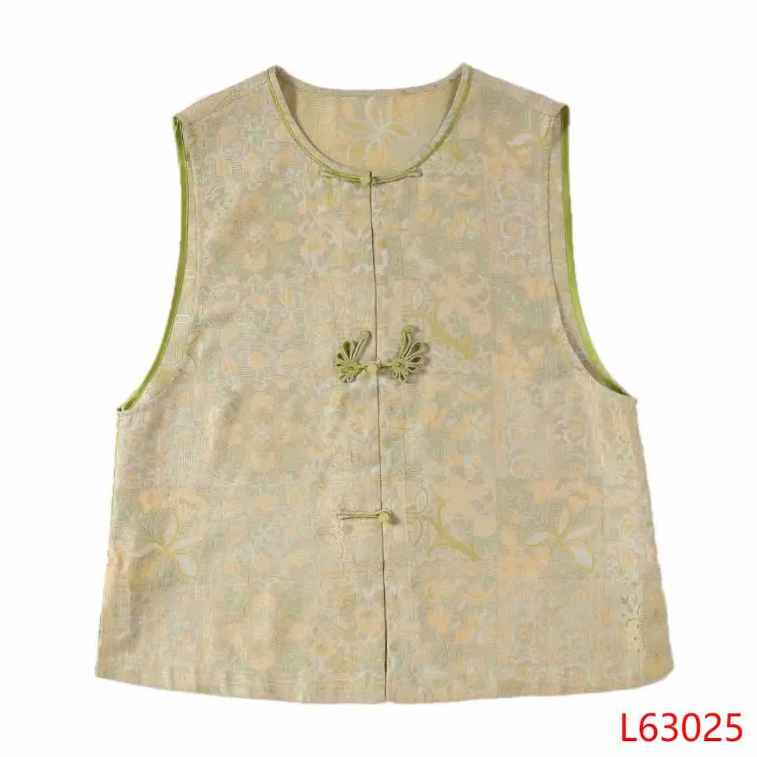 芹 新中式风 63025 新中式宋锦螺钿马甲