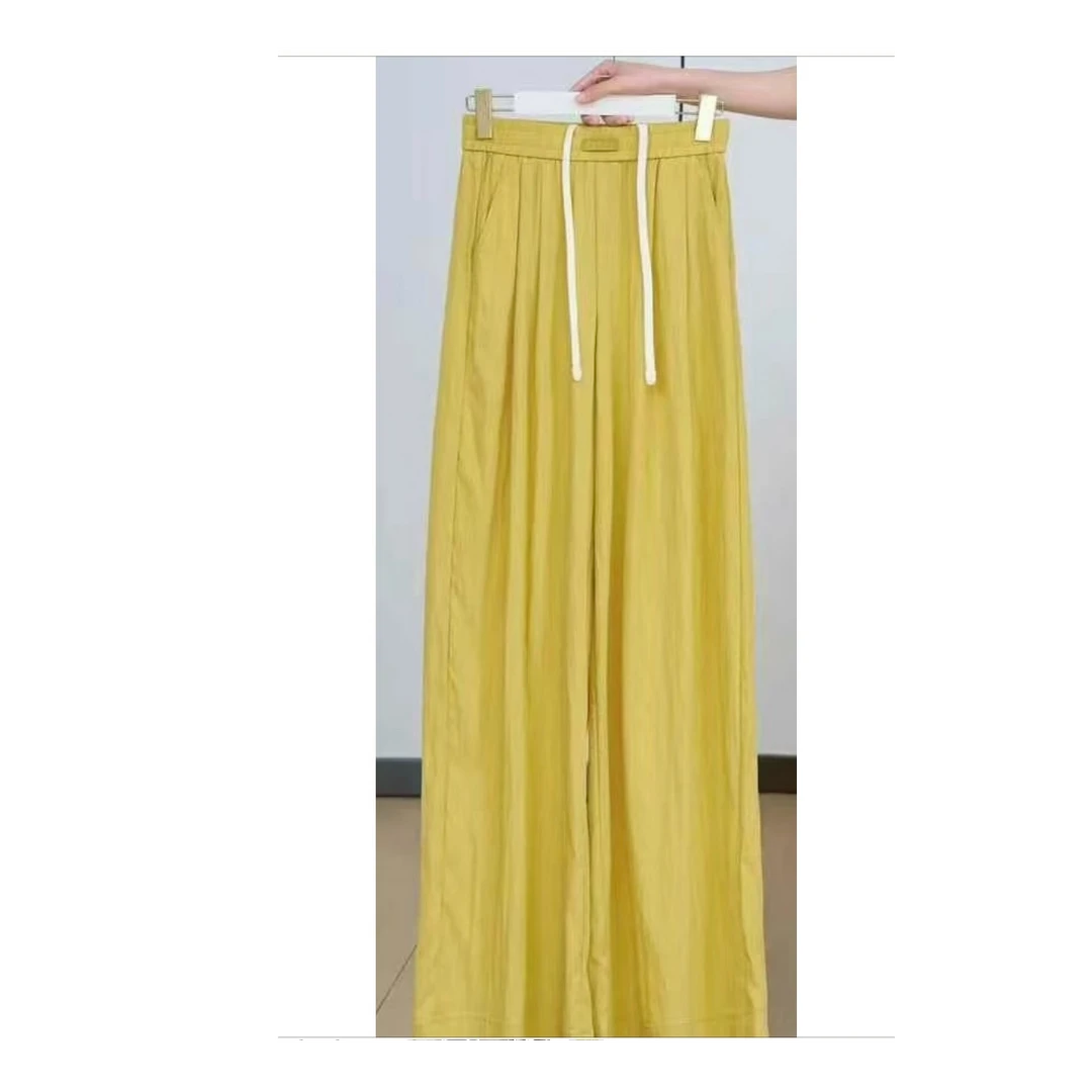 2025夏季新款时尚百搭显瘦薄款阔腿直筒裤