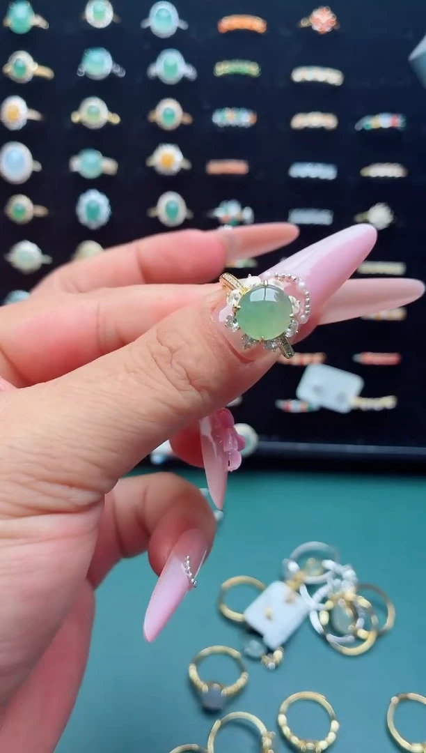 吊坠(不含链)银S925镶嵌翡翠.