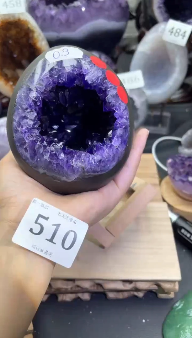 未镶嵌大型摆件（非配饰）紫晶510号龙蛋