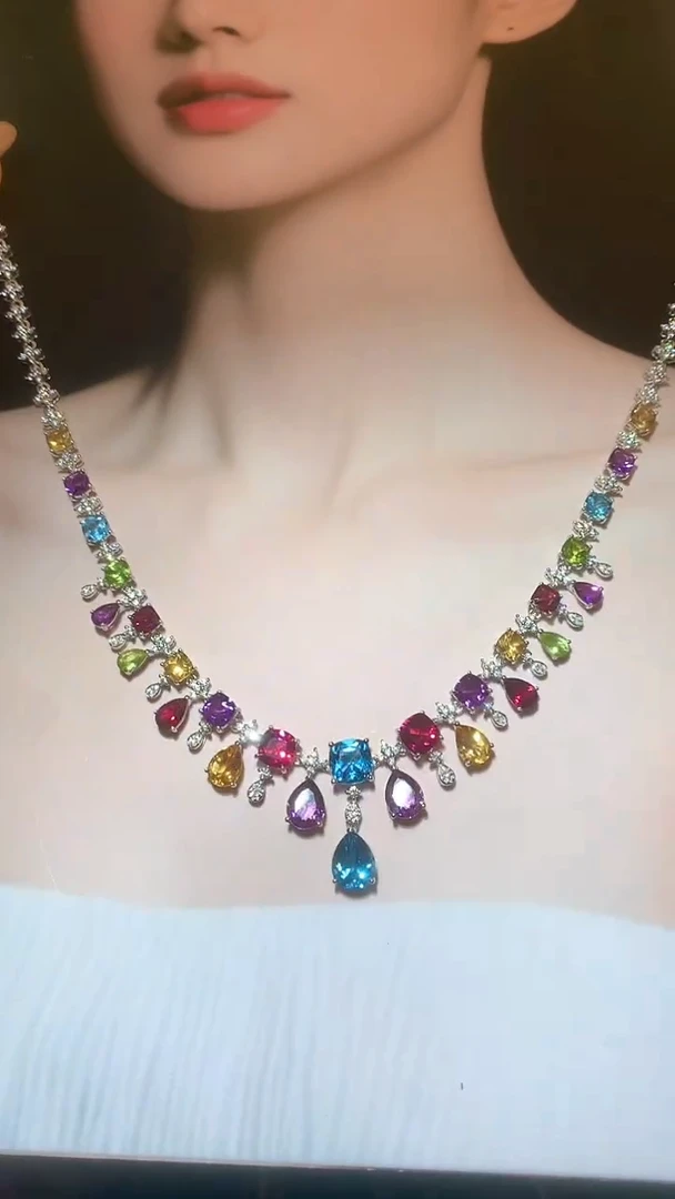 颈饰银S925镶嵌水晶【宝石世家严选】