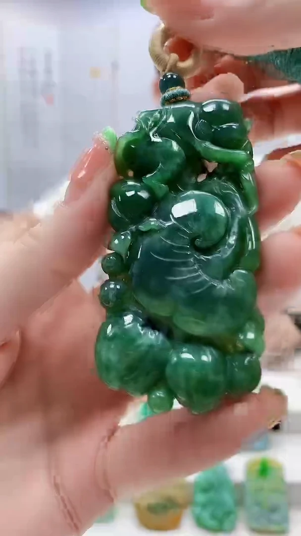 未镶嵌定制翡翠4868ry-毛货挂件434