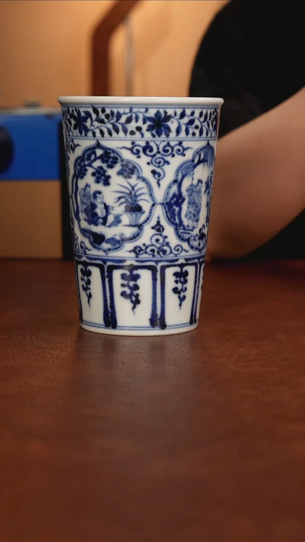 高*白景德镇瓷器，青花瓷手绘茶具~