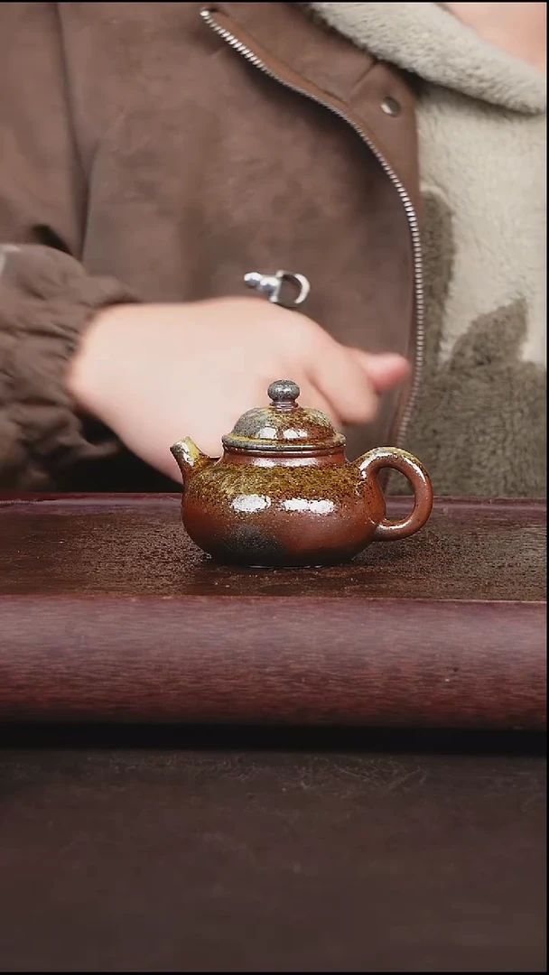 茶壶紫砂柴烧 壶