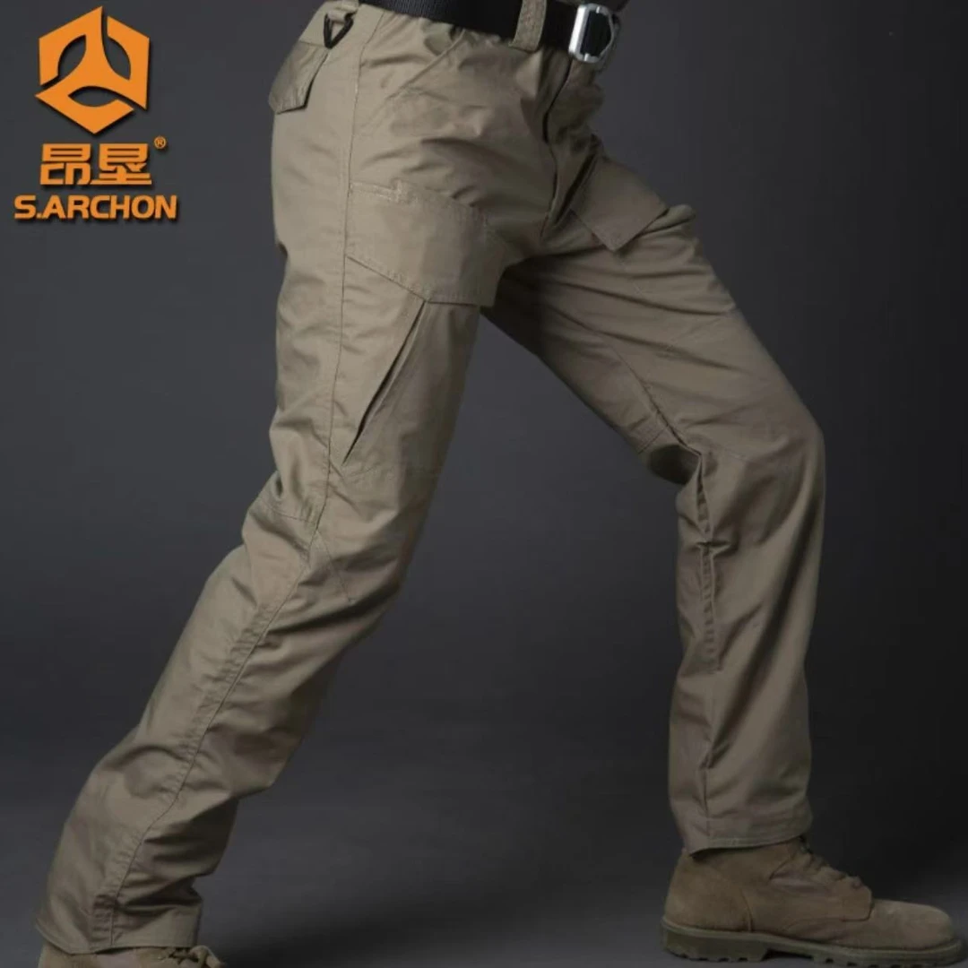 烈峰户外男士战术工装裤防水抗刮宽松裤