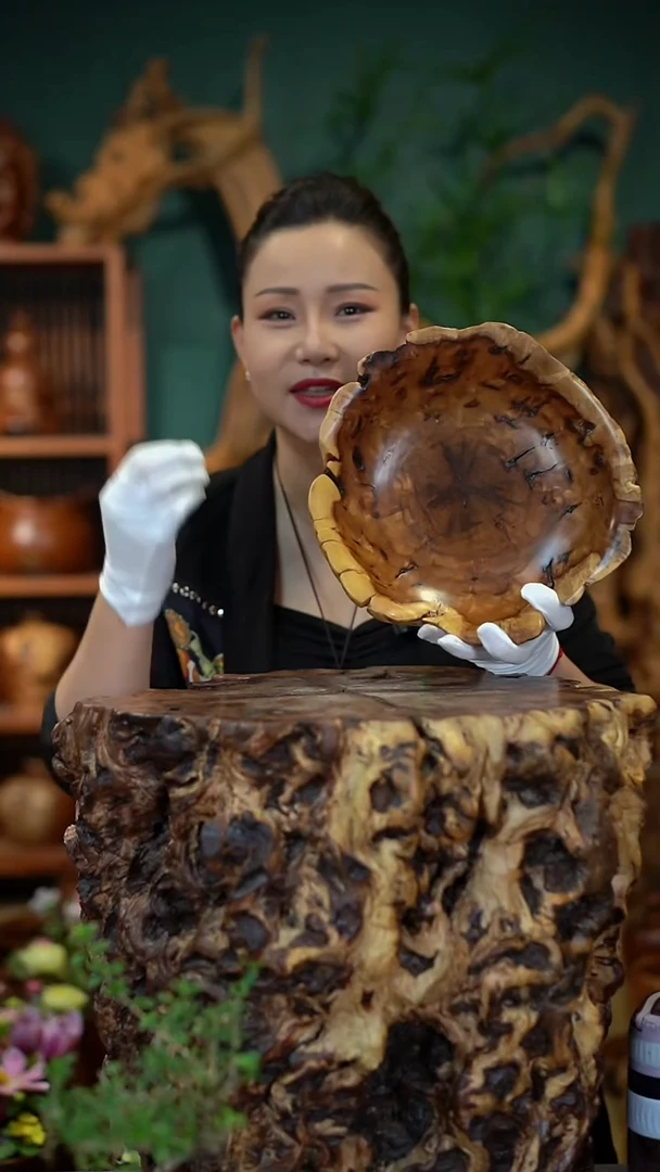枣木雷击枣木果盘