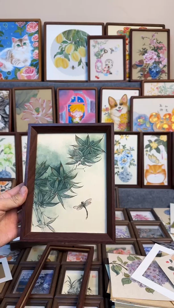 木双层款楼*羽工笔竹子
