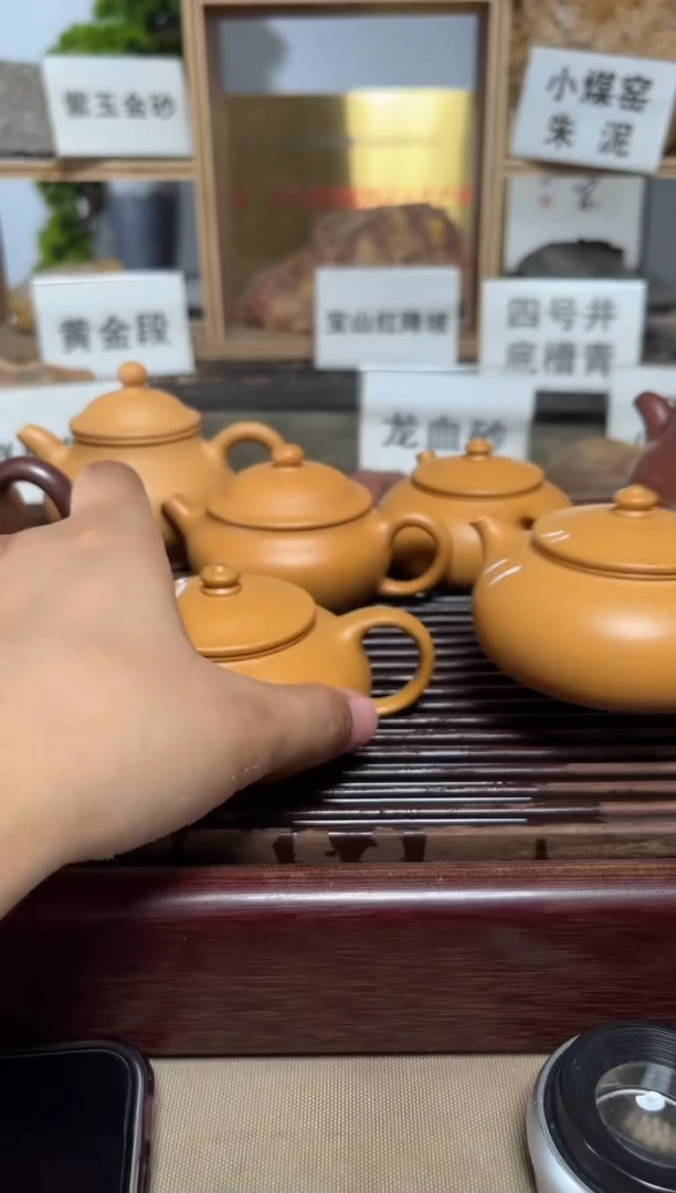 茶壶紫砂微瑕黄金段寒江