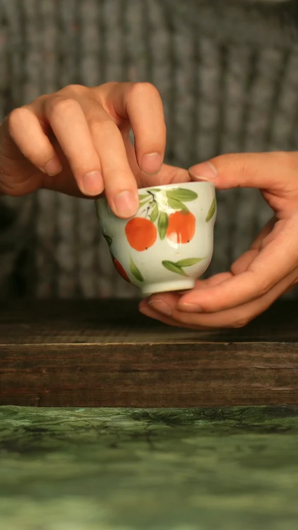 陶瓷青诗集手工手绘瓷器